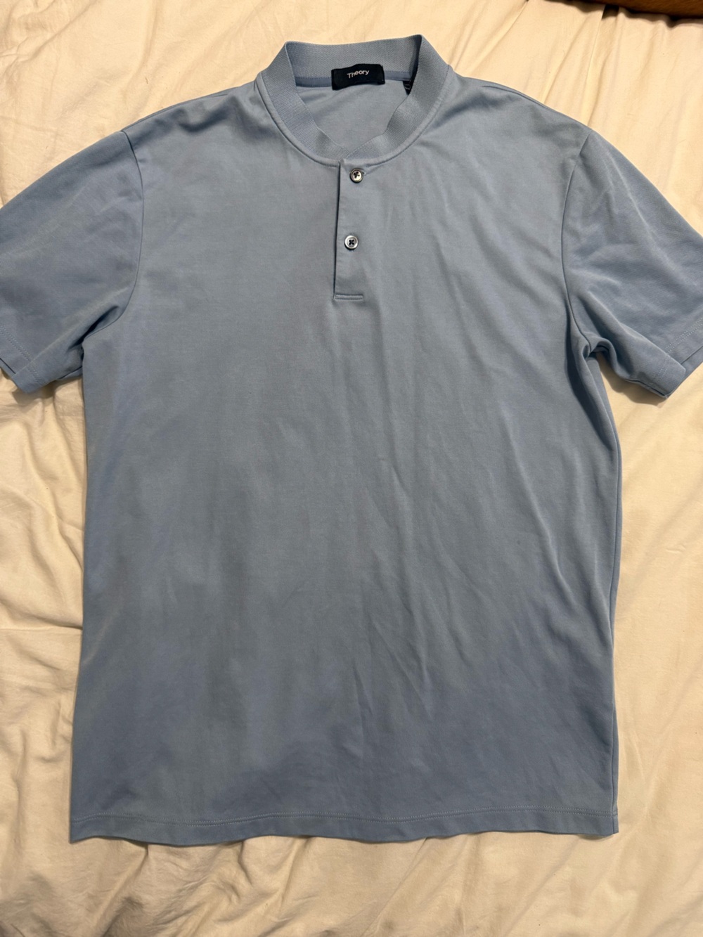 Theory Men’s Collarless Button Placket Shirt XS